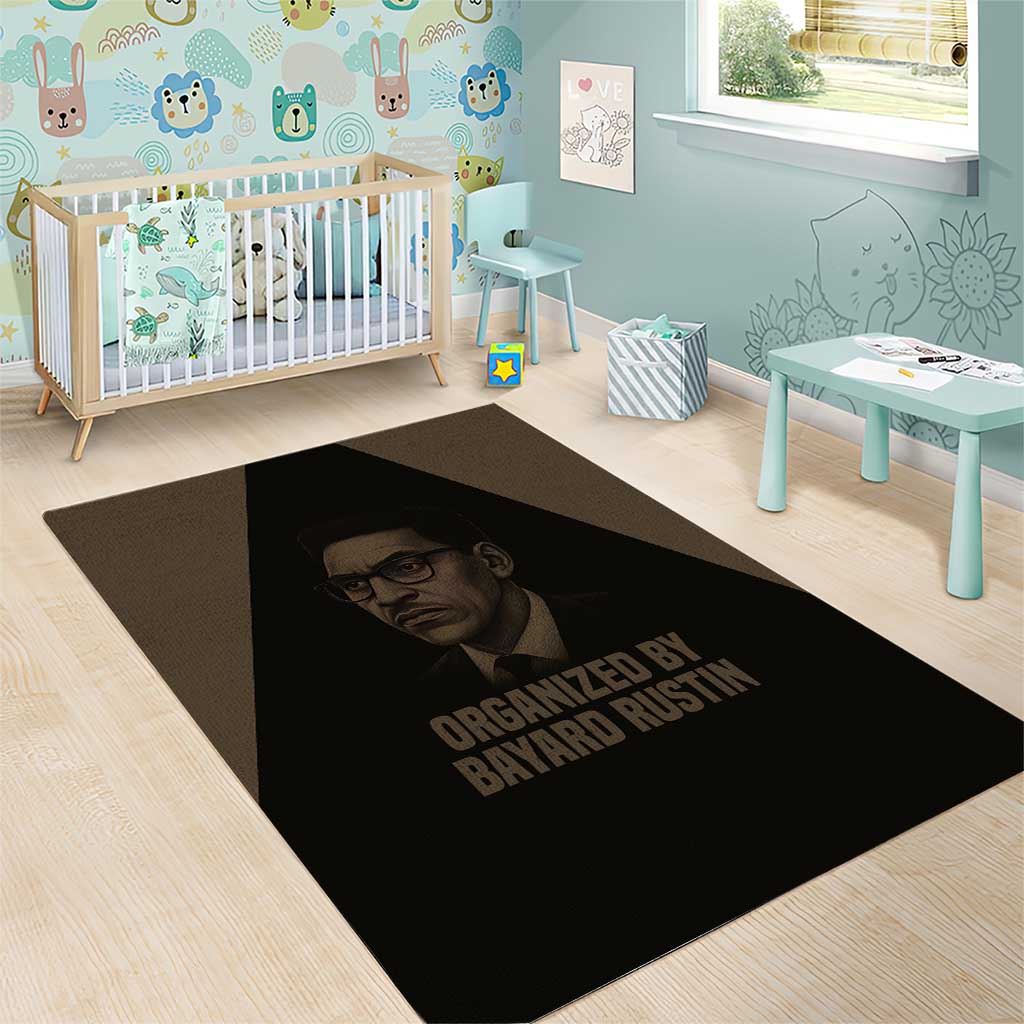 Bayard Rustin Area Rug with March on Washington Design Civil Rights Organizer Tribute - Wonder Print Shop