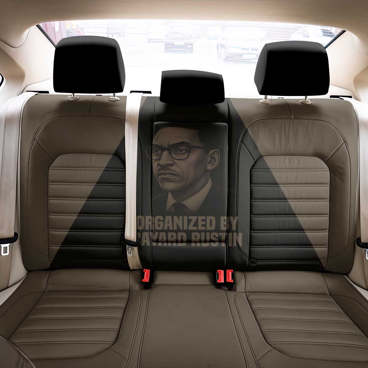 Bayard Rustin Back Car Seat Cover with March on Washington Design Civil Rights Organizer Tribute - Wonder Print Shop
