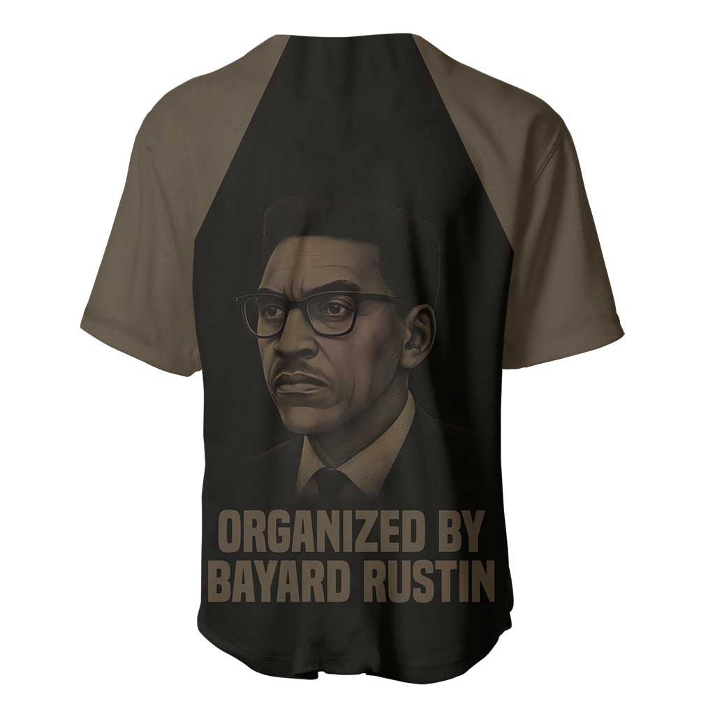 Bayard Rustin Baseball Jersey with March on Washington Design Civil Rights Organizer Tribute - Wonder Print Shop