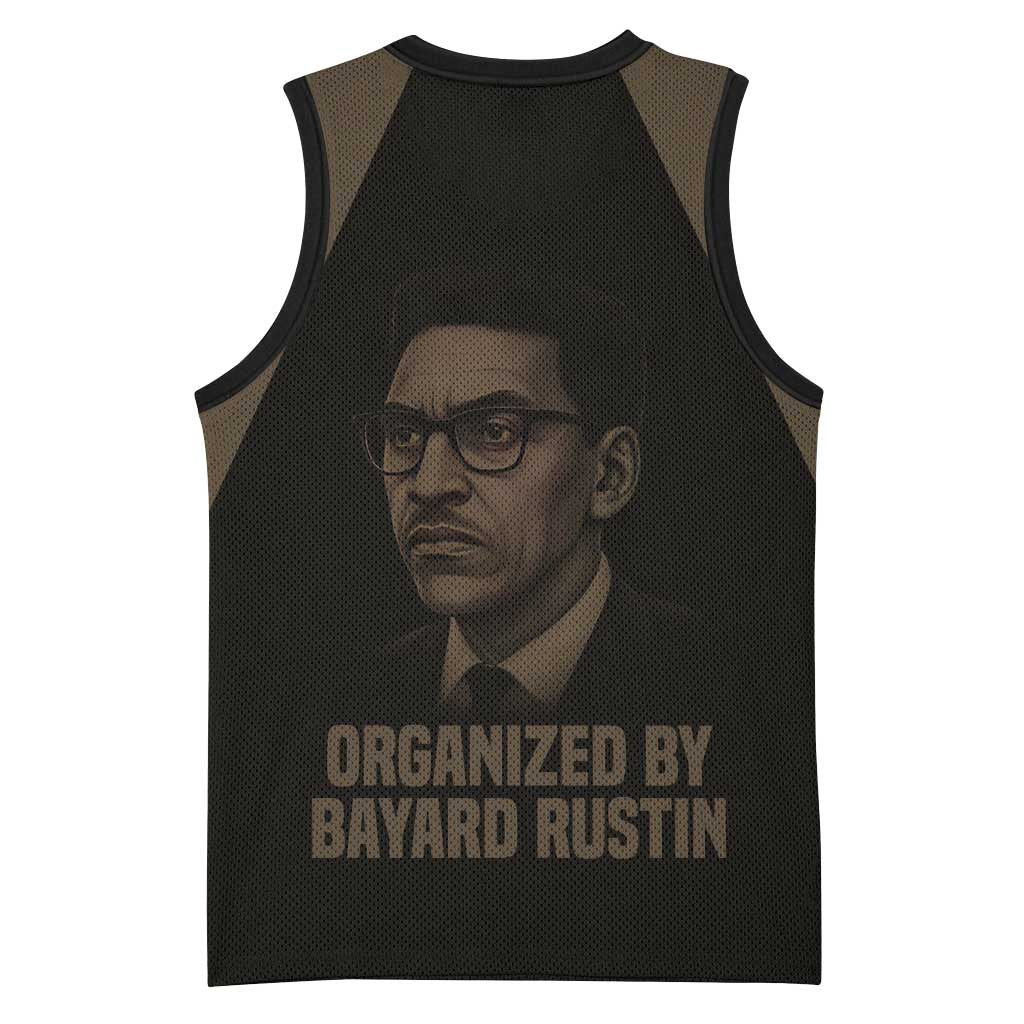 Bayard Rustin Basketball Jersey with March on Washington Design Civil Rights Organizer Tribute - Wonder Print Shop