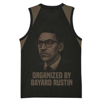 Bayard Rustin Basketball Jersey with March on Washington Design Civil Rights Organizer Tribute - Wonder Print Shop