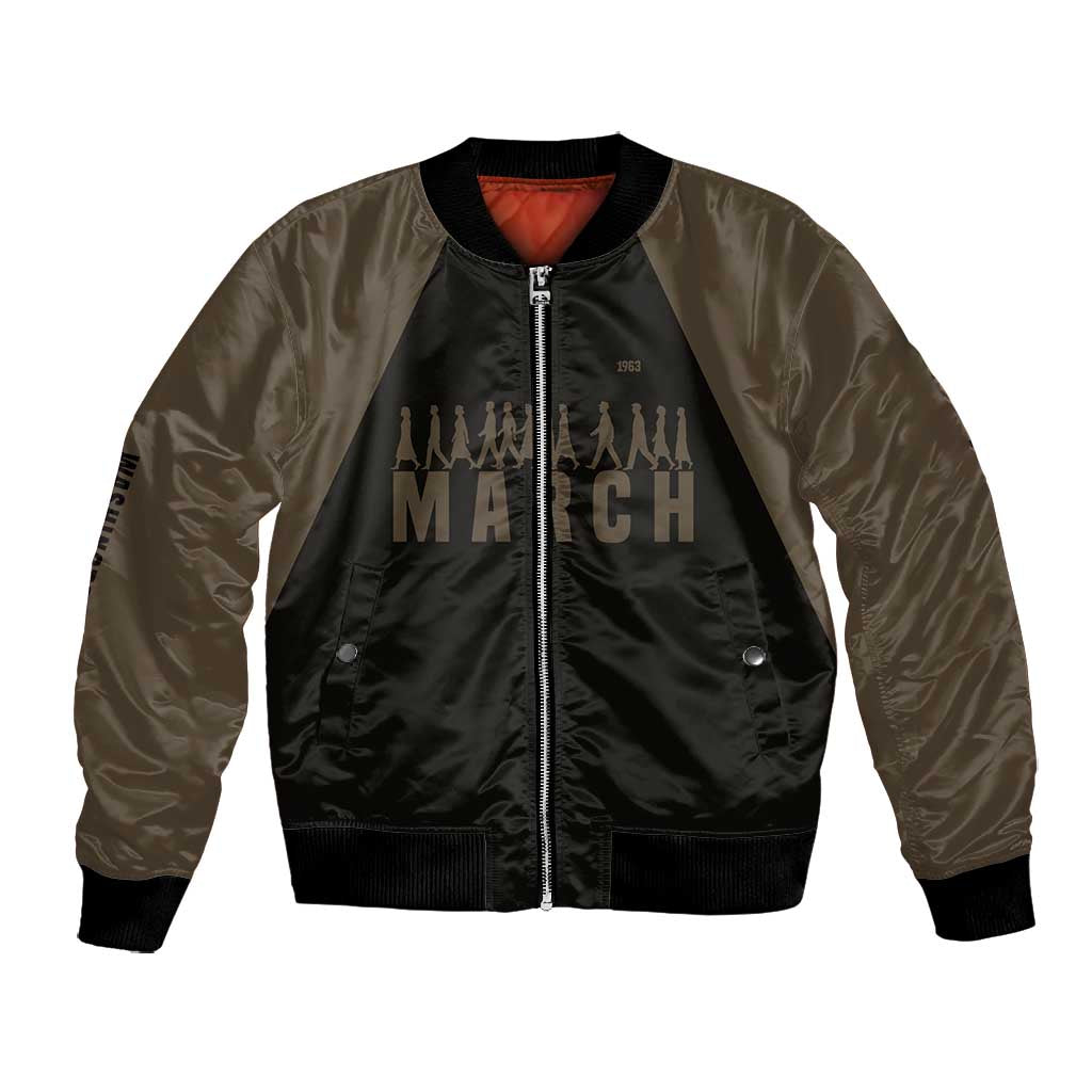 Bayard Rustin Bomber Jacket with March on Washington Design Civil Rights Organizer Tribute - Wonder Print Shop