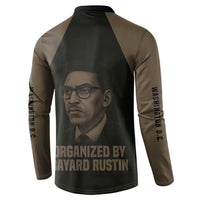 Bayard Rustin Button Sweatshirt with March on Washington Design Civil Rights Organizer Tribute