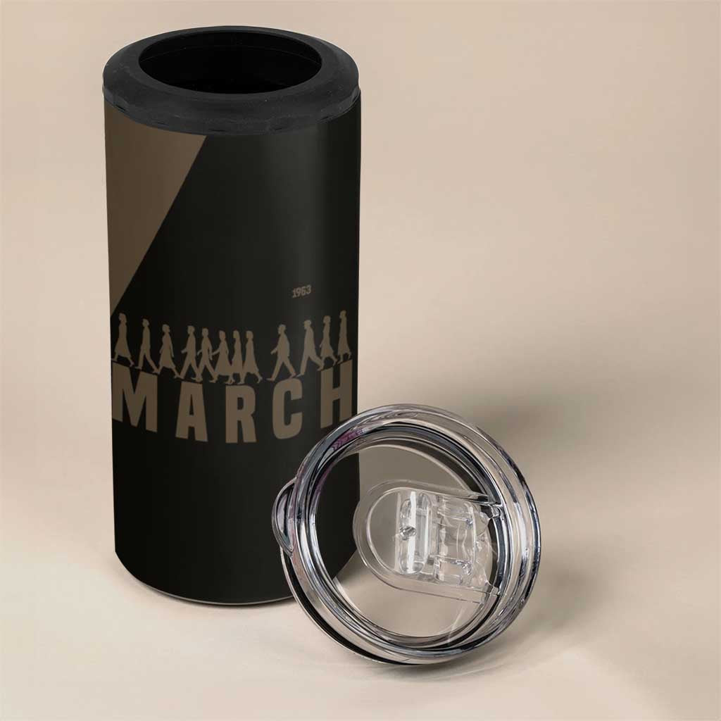 Bayard Rustin 4 in 1 Can Cooler Tumbler with March on Washington Design Civil Rights Organizer Tribute - Wonder Print Shop
