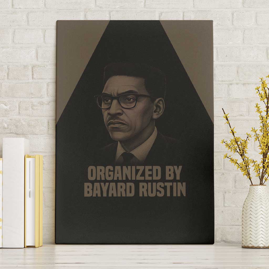 Bayard Rustin Canvas Wall Art with March on Washington Design Civil Rights Organizer Tribute - Wonder Print Shop
