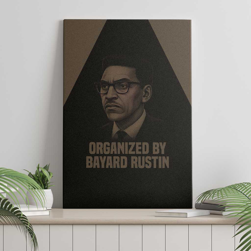 Bayard Rustin Canvas Wall Art with March on Washington Design Civil Rights Organizer Tribute - Wonder Print Shop