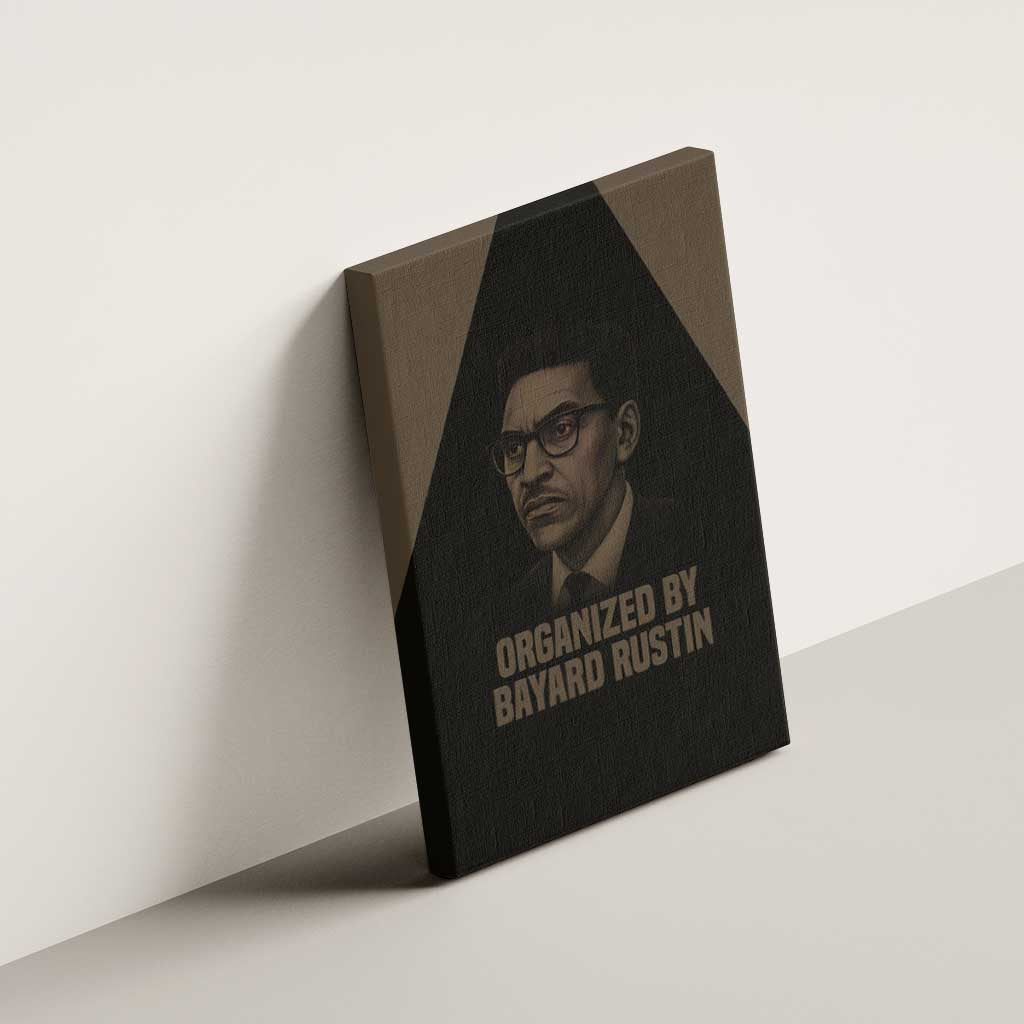 Bayard Rustin Canvas Wall Art with March on Washington Design Civil Rights Organizer Tribute - Wonder Print Shop