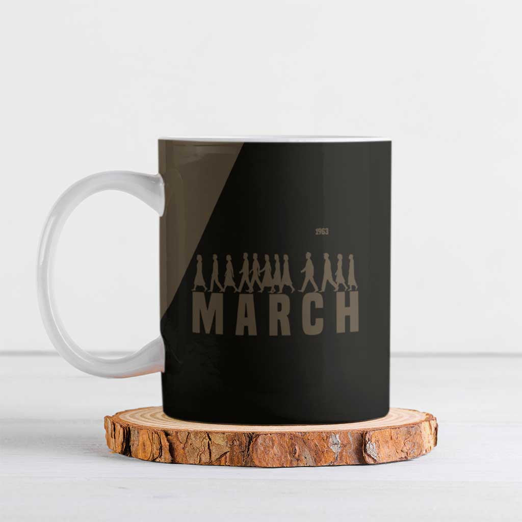 Bayard Rustin Ceramic Mug with March on Washington Design Civil Rights Organizer Tribute - Wonder Print Shop