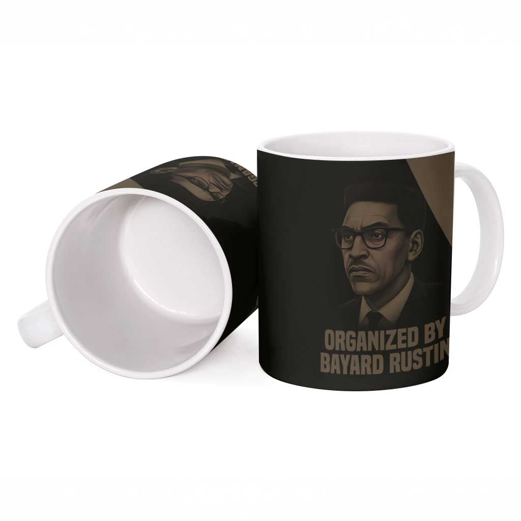Bayard Rustin Ceramic Mug with March on Washington Design Civil Rights Organizer Tribute - Wonder Print Shop