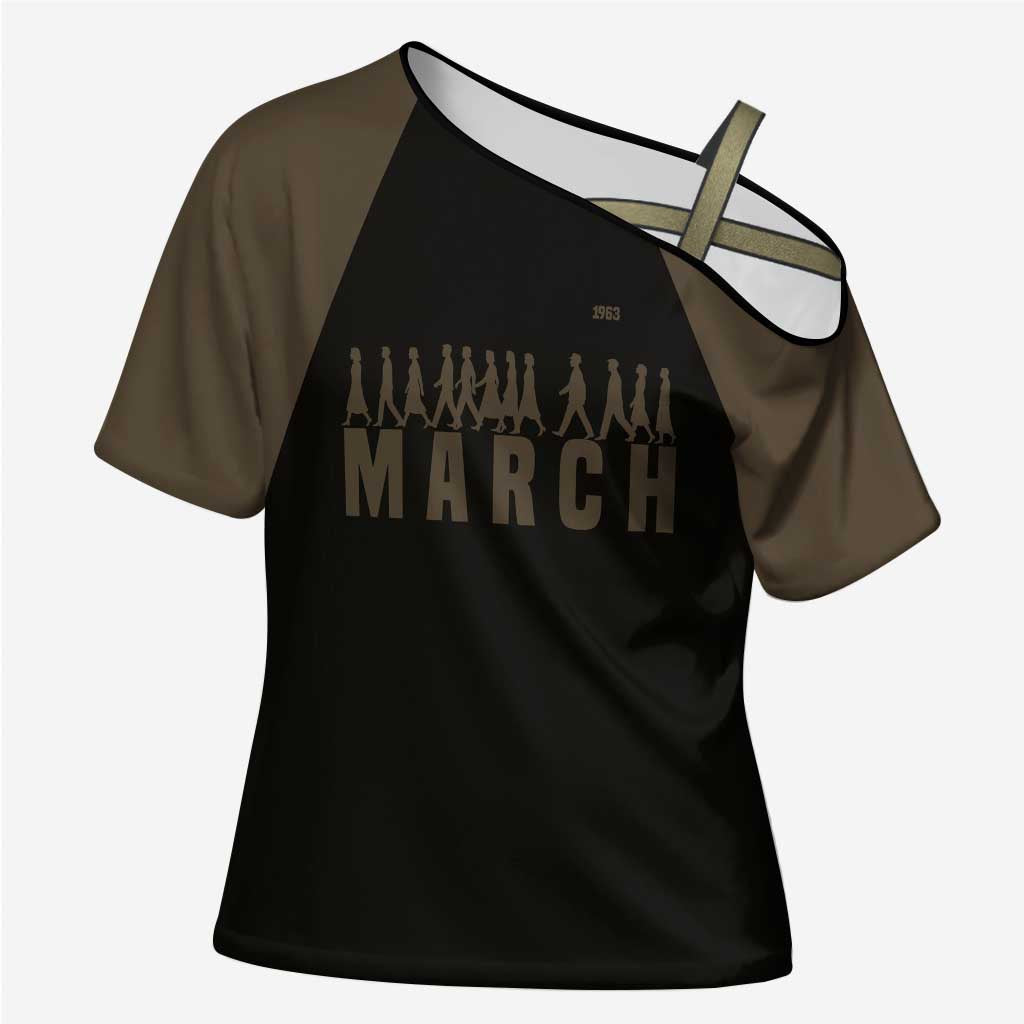 Bayard Rustin Cross Shoulder Shirt with March on Washington Design Civil Rights Organizer Tribute - Wonder Print Shop