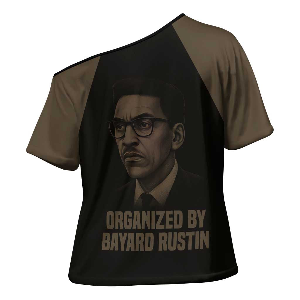Bayard Rustin Cross Shoulder Shirt with March on Washington Design Civil Rights Organizer Tribute - Wonder Print Shop