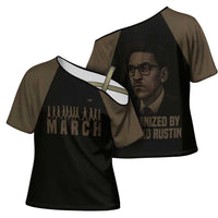 Bayard Rustin Cross Shoulder Shirt with March on Washington Design Civil Rights Organizer Tribute - Wonder Print Shop