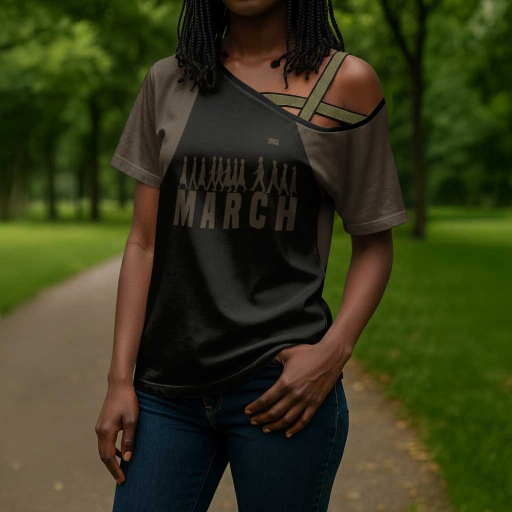 Bayard Rustin Cross Shoulder Shirt with March on Washington Design Civil Rights Organizer Tribute - Wonder Print Shop