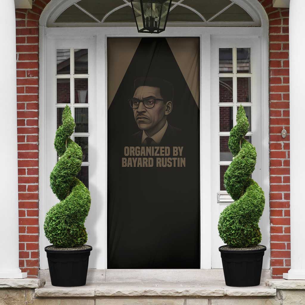 Bayard Rustin Door Cover with March on Washington Design Civil Rights Organizer Tribute - Wonder Print Shop