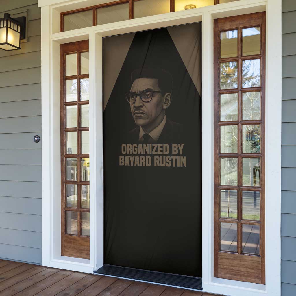 Bayard Rustin Door Cover with March on Washington Design Civil Rights Organizer Tribute - Wonder Print Shop
