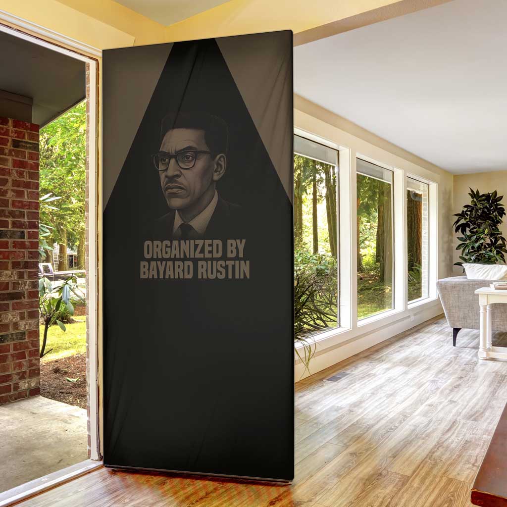 Bayard Rustin Door Cover with March on Washington Design Civil Rights Organizer Tribute - Wonder Print Shop