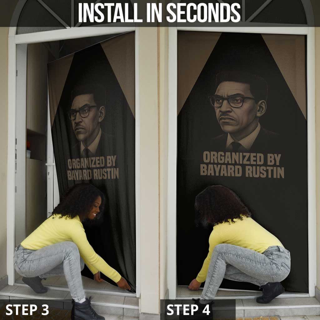 Bayard Rustin Door Cover with March on Washington Design Civil Rights Organizer Tribute - Wonder Print Shop