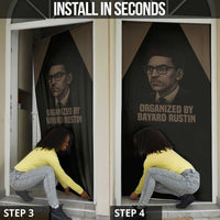Bayard Rustin Door Cover with March on Washington Design Civil Rights Organizer Tribute - Wonder Print Shop