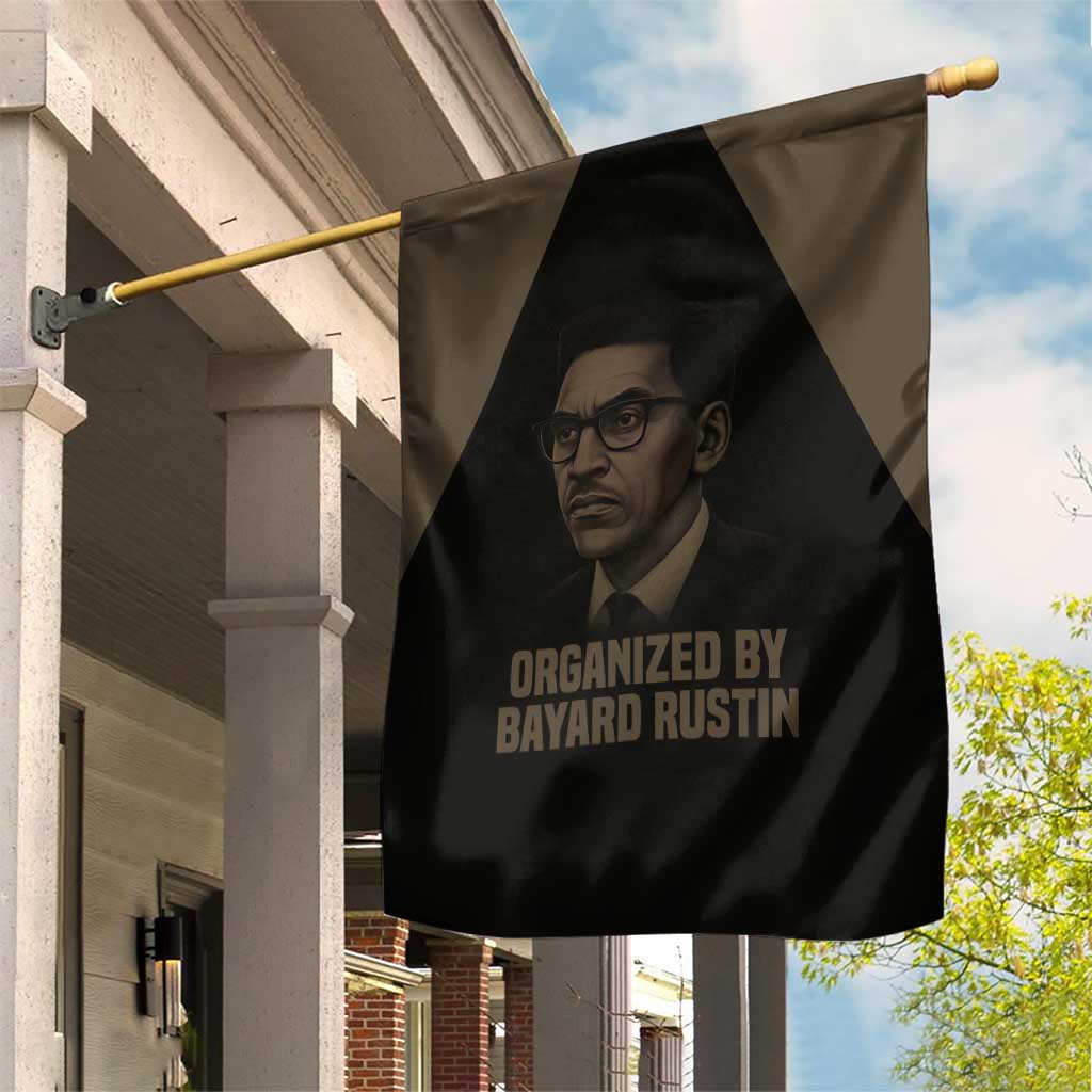 Bayard Rustin Garden Flag with March on Washington Design Civil Rights Organizer Tribute - Wonder Print Shop