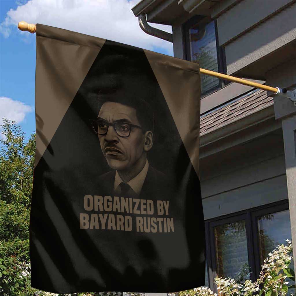 Bayard Rustin Garden Flag with March on Washington Design Civil Rights Organizer Tribute - Wonder Print Shop