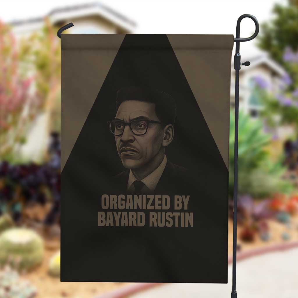 Bayard Rustin Garden Flag with March on Washington Design Civil Rights Organizer Tribute - Wonder Print Shop