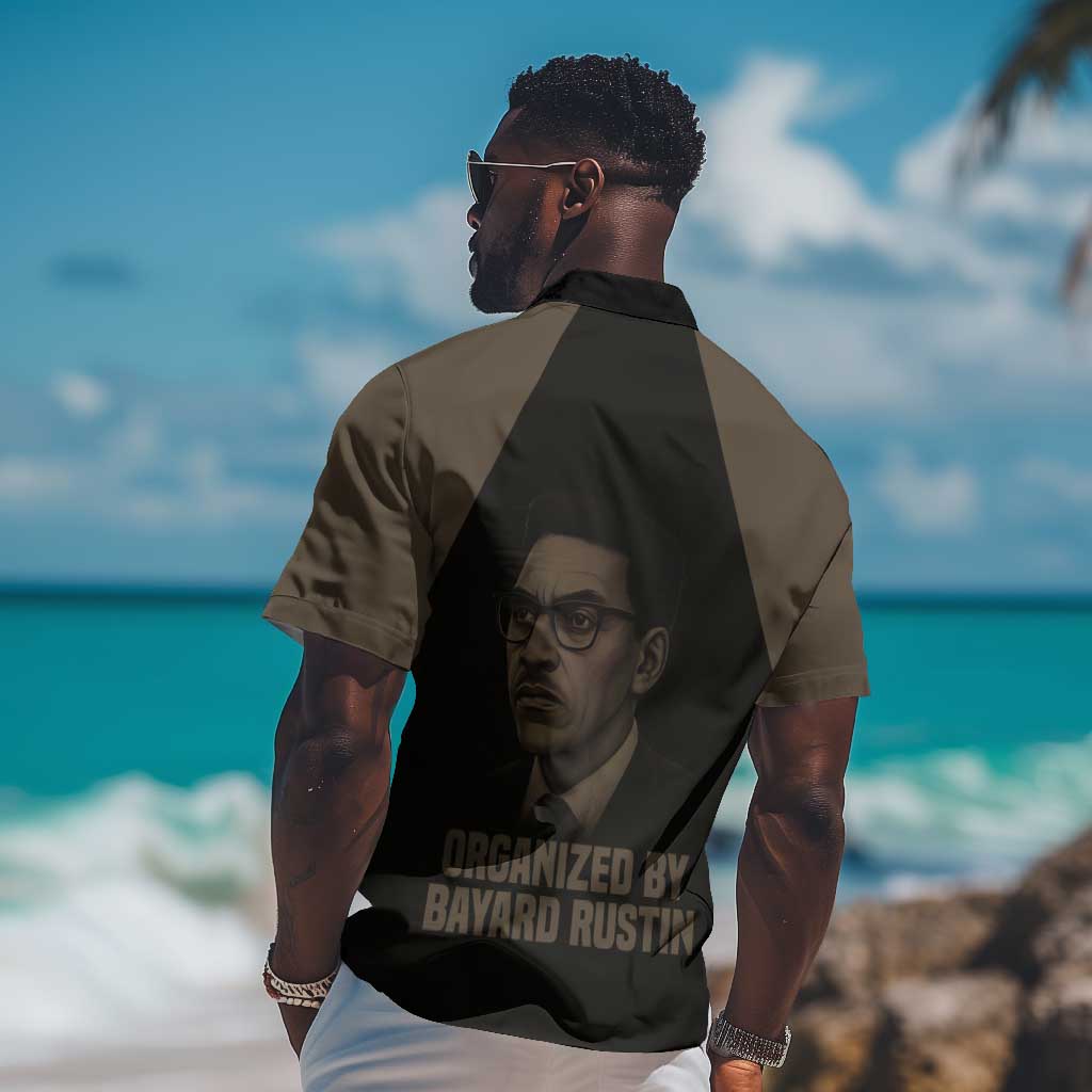 Bayard Rustin Hawaiian Shirt with March on Washington Design Civil Rights Organizer Tribute - Wonder Print Shop