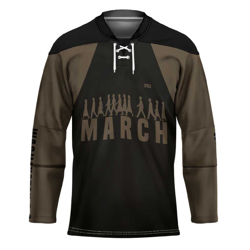 Bayard Rustin Hockey Jersey with March on Washington Design Civil Rights Organizer Tribute - Wonder Print Shop