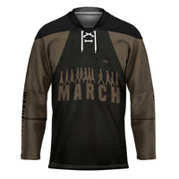 Bayard Rustin Hockey Jersey with March on Washington Design Civil Rights Organizer Tribute - Wonder Print Shop