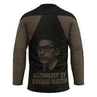 Bayard Rustin Hockey Jersey with March on Washington Design Civil Rights Organizer Tribute - Wonder Print Shop
