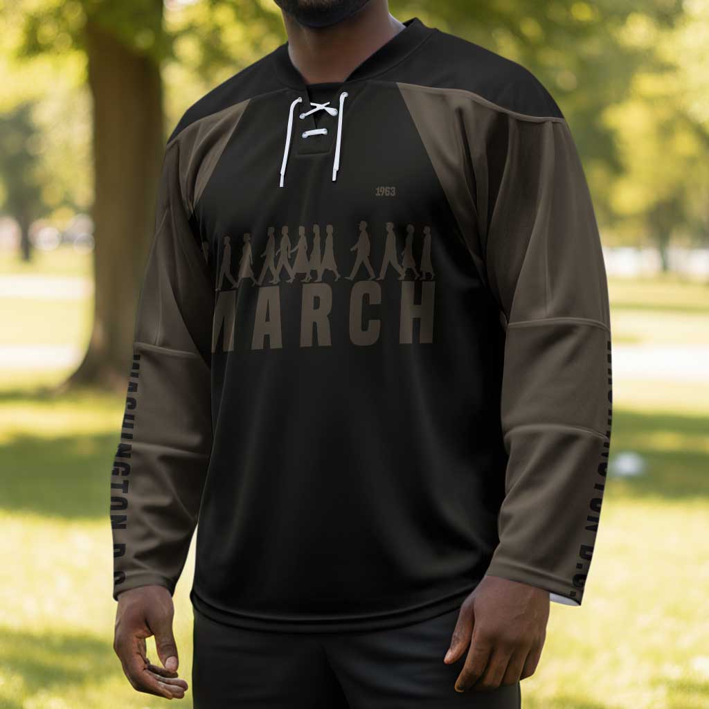 Bayard Rustin Hockey Jersey with March on Washington Design Civil Rights Organizer Tribute - Wonder Print Shop