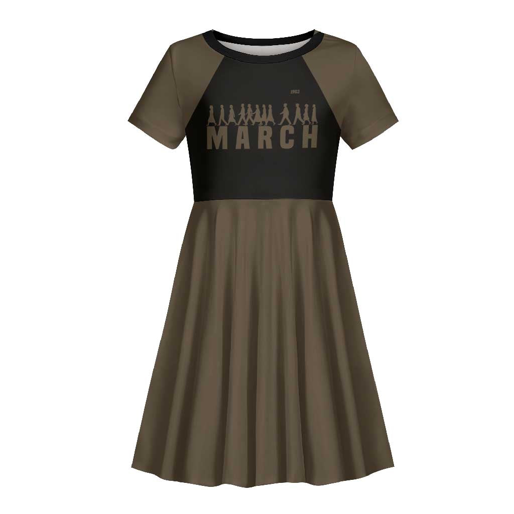 Bayard Rustin Kid Short Sleeve Dress with March on Washington Design Civil Rights Organizer Tribute - Wonder Print Shop