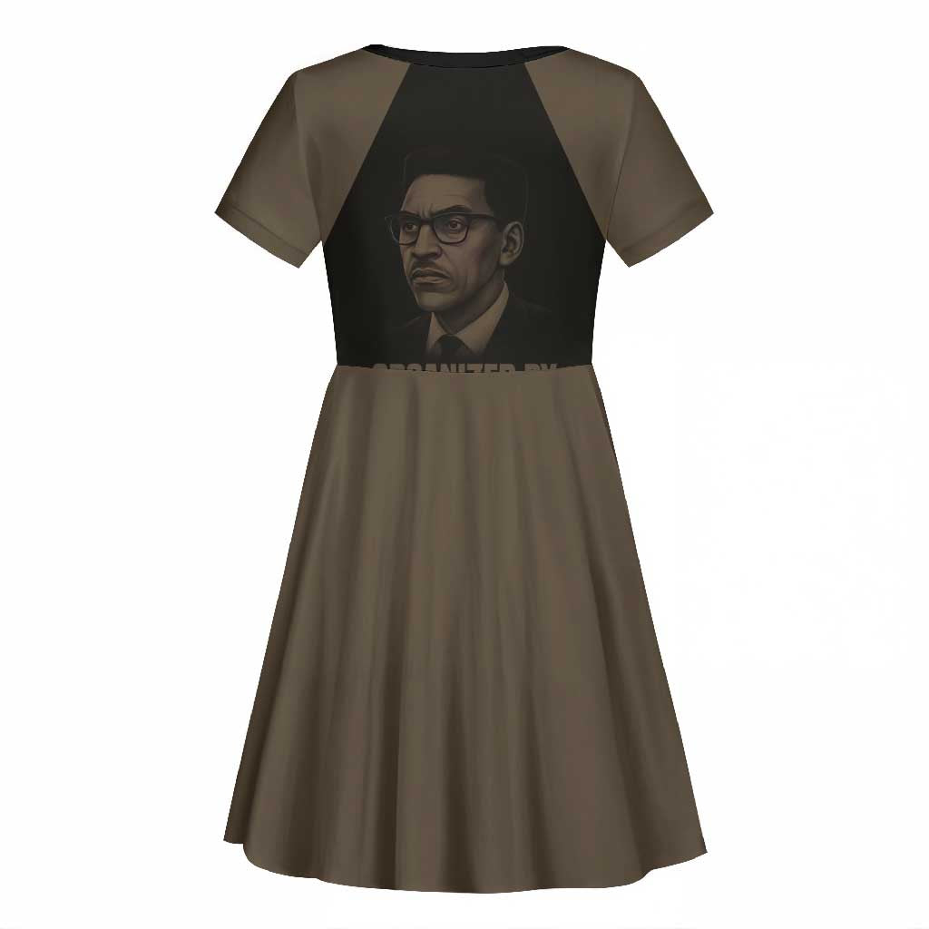 Bayard Rustin Kid Short Sleeve Dress with March on Washington Design Civil Rights Organizer Tribute - Wonder Print Shop