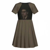 Bayard Rustin Kid Short Sleeve Dress with March on Washington Design Civil Rights Organizer Tribute - Wonder Print Shop
