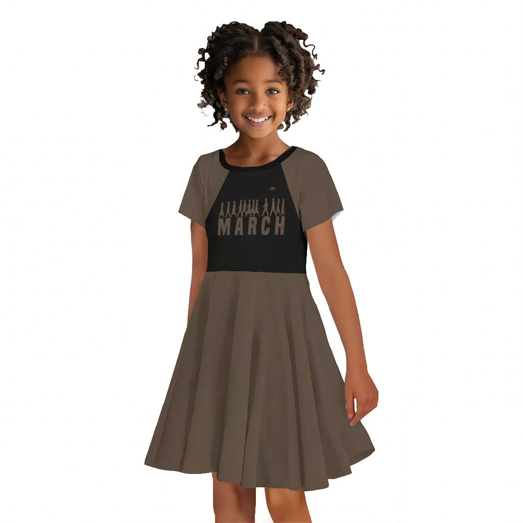 Bayard Rustin Kid Short Sleeve Dress with March on Washington Design Civil Rights Organizer Tribute - Wonder Print Shop