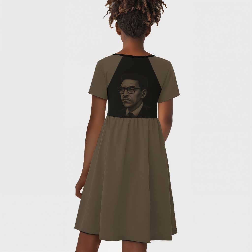 Bayard Rustin Kid Short Sleeve Dress with March on Washington Design Civil Rights Organizer Tribute - Wonder Print Shop