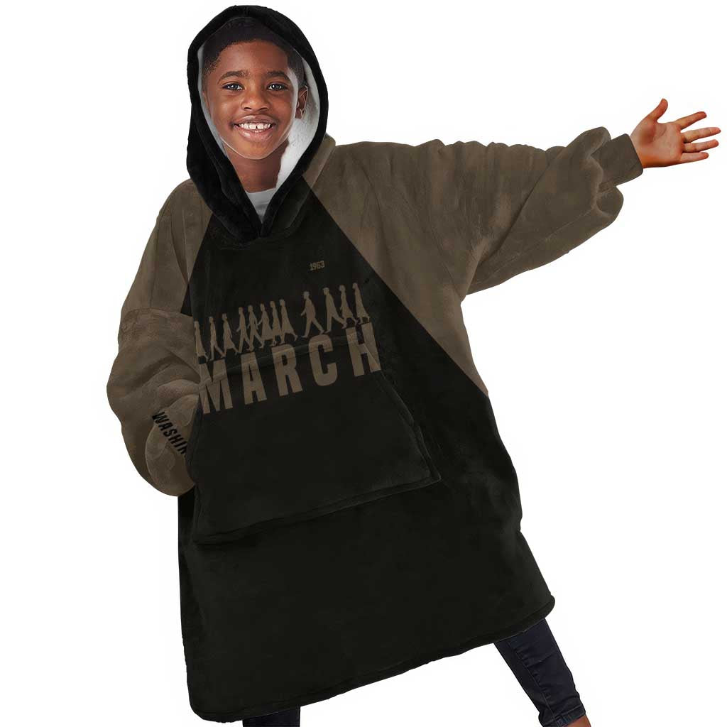 Bayard Rustin Kid Wearable Blanket Hoodie with March on Washington Design Civil Rights Organizer Tribute - Wonder Print Shop
