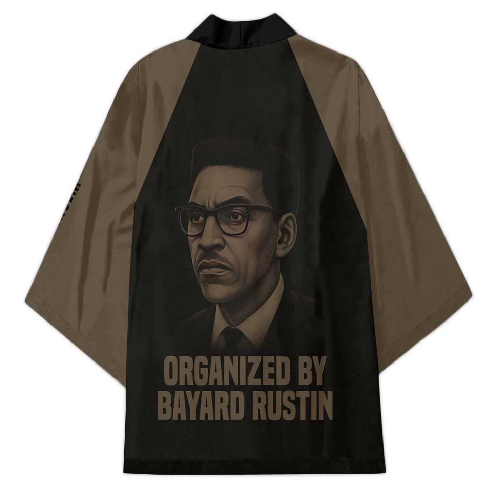 Bayard Rustin Kimono with March on Washington Design Civil Rights Organizer Tribute - Wonder Print Shop