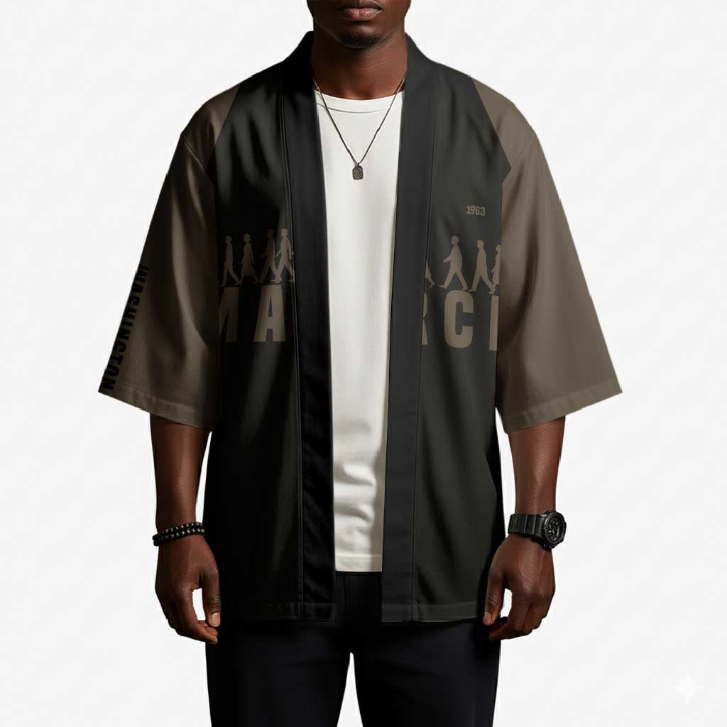 Bayard Rustin Kimono with March on Washington Design Civil Rights Organizer Tribute - Wonder Print Shop