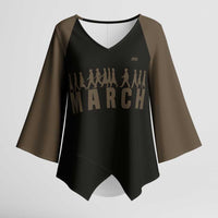 Bayard Rustin Kimono Sleeve Blouse with March on Washington Design Civil Rights Organizer Tribute - Wonder Print Shop