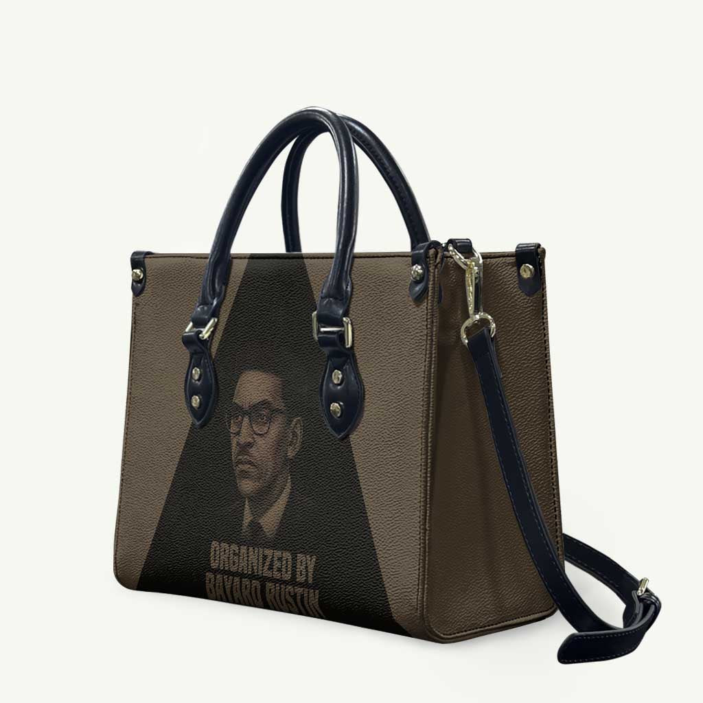 Bayard Rustin Leather Bag with March on Washington Design Civil Rights Organizer Tribute - Wonder Print Shop