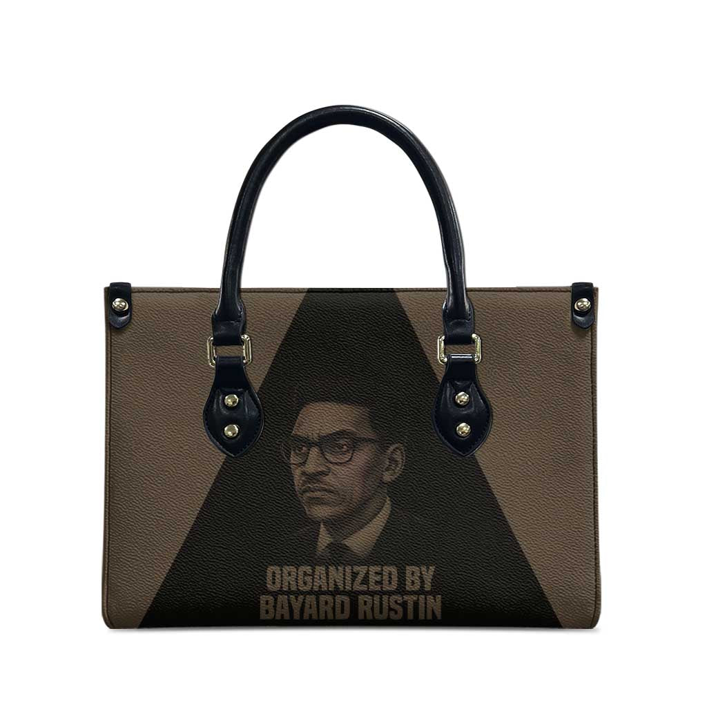 Bayard Rustin Leather Bag with March on Washington Design Civil Rights Organizer Tribute - Wonder Print Shop