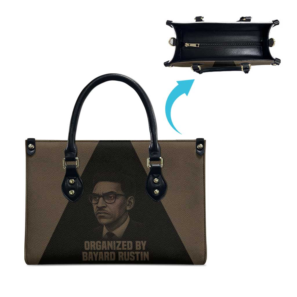 Bayard Rustin Leather Bag with March on Washington Design Civil Rights Organizer Tribute - Wonder Print Shop