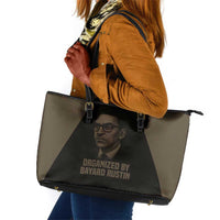 Bayard Rustin Leather Tote Bag with March on Washington Design Civil Rights Organizer Tribute - Wonder Print Shop