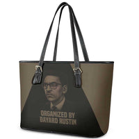 Bayard Rustin Leather Tote Bag with March on Washington Design Civil Rights Organizer Tribute - Wonder Print Shop