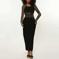Bayard Rustin Long Sleeve Bodycon Dress with March on Washington Design Civil Rights Organizer Tribute - Wonder Print Shop