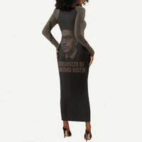 Bayard Rustin Long Sleeve Bodycon Dress with March on Washington Design Civil Rights Organizer Tribute - Wonder Print Shop