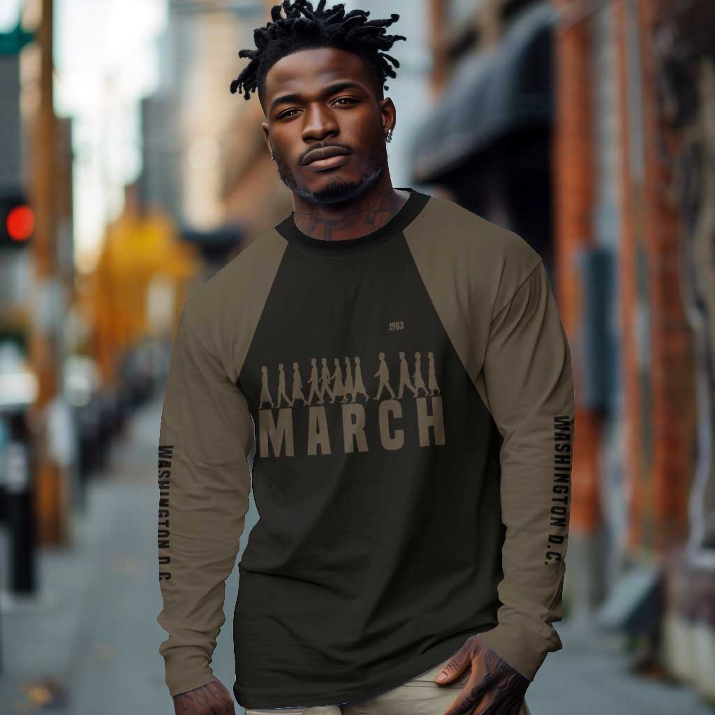 Bayard Rustin Long Sleeve Shirt with March on Washington Design Civil Rights Organizer Tribute - Wonder Print Shop