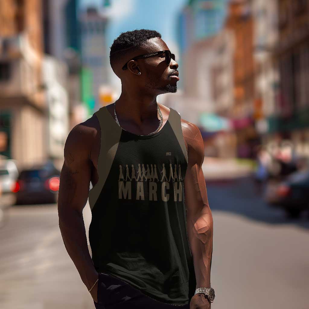Bayard Rustin Men Tank Top with March on Washington Design Civil Rights Organizer Tribute - Wonder Print Shop