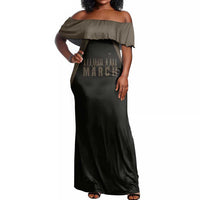 Bayard Rustin Off Shoulder Maxi Dress with March on Washington Design Civil Rights Organizer Tribute - Wonder Print Shop
