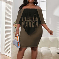 Bayard Rustin Off Shoulder Short Dress with March on Washington Design Civil Rights Organizer Tribute - Wonder Print Shop